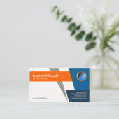 Stijlvol uniek grijs Thunderbolt Arrow modern Web Visitekaartje (Staand voorkant)