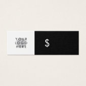 Stijlvol uw Logo minimalistische zwarte Label met  Mini Visitekaartjes (Voorkant)