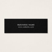 Stijlvol uw Logo minimalistische zwarte Label met  Mini Visitekaartjes (Achterkant)