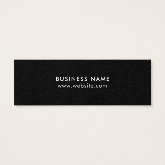 Stijlvol uw Logo minimalistische zwarte Label met  Mini Visitekaartjes (Achterkant)