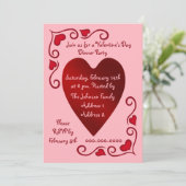 Stijlvol Valentijns feestje Kaart (Staand voorkant)