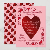 Stijlvol Valentijns feestje Kaart (Voorkant / Achterkant)