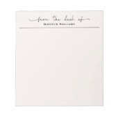 Stijlvol Van het bureau van professioneel beige Notitieblok (Voorkant)