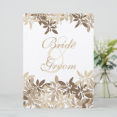 Stijlvol verfstaal en bruine bladeren kaart (Staand voorkant)