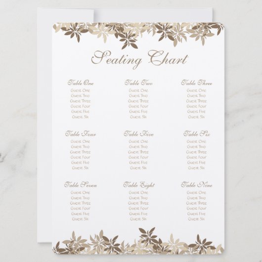 Stijlvol verfstaal en bruine bladeren kaart (Achterkant)