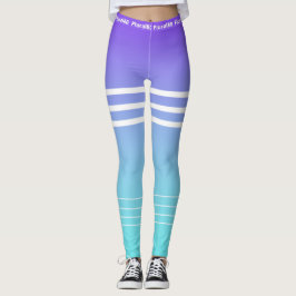 Stijlvol verloopblauw paars wit werkuiteinde leggings