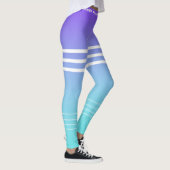 Stijlvol verloopblauw paars wit werkuiteinde leggings (Rechts)
