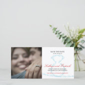 Stijlvol Verloving Diamond Ring bespaart de datum Save The Date (Staand voorkant)