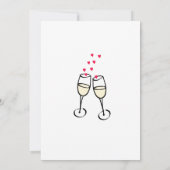 Stijlvol Verloving Toast Party Kaart (Achterkant)