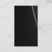 Stijlvol verticaal donkergrijs zwart Visitekaartje (Achterkant)