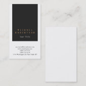 Stijlvol, verticaal grijs, wit Visitekaartje (Voorkant / Achterkant)