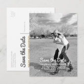 Stijlvol Verticaal sparen de Datum Foto Briefkaart (Voorkant / Achterkant)