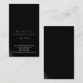 Stijlvol, verticaal zwart Visitekaartje (Voorkant / Achterkant)