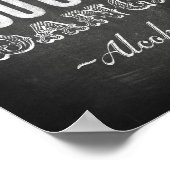 Stijlvol VERTROUWEN ME DAT U KUNT DANKEN -Alcohol Poster (Hoek)