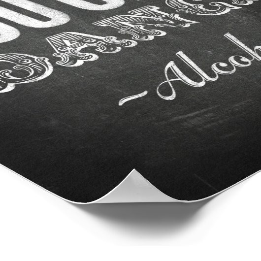 Stijlvol VERTROUWEN ME DAT U KUNT DANKEN -Alcohol Poster (Hoek)