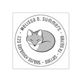 Stijlvol, vervormd, schuim rond adres 3 rubberstempel (Afrduk)