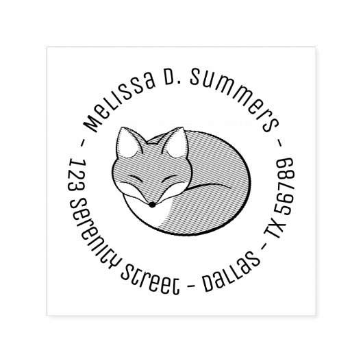 Stijlvol, vervormd, schuim rondom adres 2  zelfinktende stempel (Design)