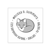 Stijlvol, vervormd, schuim rondom adres 4 rubberstempel (Afrduk)