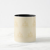stijlvol verzendpatroon, beige kleur. mok (Midden)