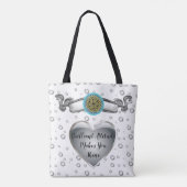 Stijlvol Victoriaans met Inspirerend Life Quotes Tote Bag (Achterkant)