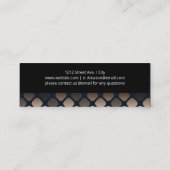 Stijlvol vierkant patroon mini visitekaartje (Achterkant)
