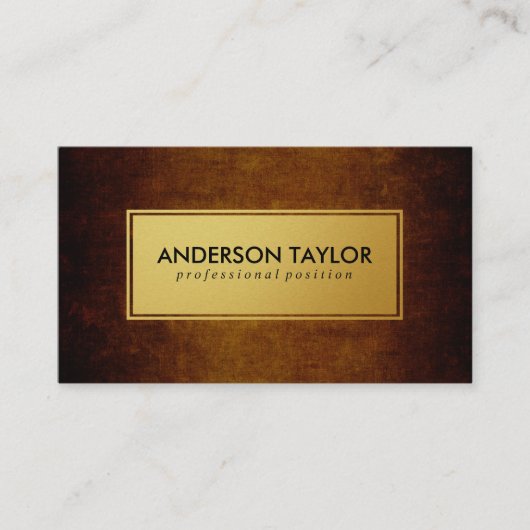 Stijlvol vintage bruin gouden label (Voorkant)