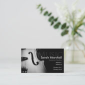 Stijlvol Violin Musiciaans Visitekaartje (Staand voorkant)