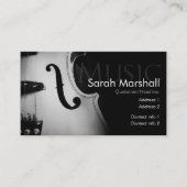 Stijlvol Violin Musiciaans Visitekaartje (Voorkant)