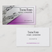 Stijlvol Visitekaartje - alle toepassingen "Blauwm (Voorkant / Achterkant)