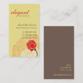STIJLVOL VISITEKAARTJE Elegant roos (Voorkant / Achterkant)