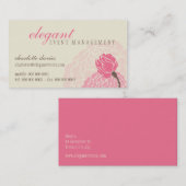 STIJLVOL VISITEKAARTJE :: elegant roos roze crème (Voorkant / Achterkant)