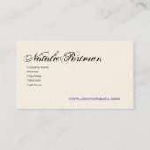 Stijlvol Visitekaartje (kunstenaar) "Renaissance" (Achterkant)