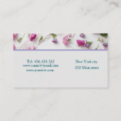 Stijlvol visitekaartje met bloemenknoppen (Achterkant)