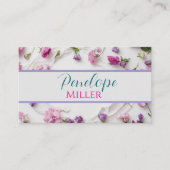 Stijlvol visitekaartje met bloemenknoppen (Voorkant)