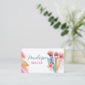 Stijlvol visitekaartje met borstels voor make-up (Staand voorkant)