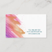 Stijlvol visitekaartje met borstels voor make-up (Achterkant)