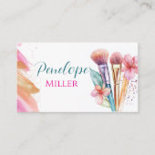 Stijlvol visitekaartje met borstels voor make-up (Voorkant)