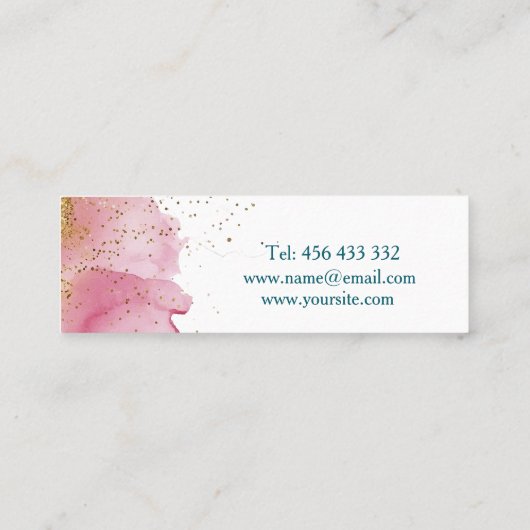 Stijlvol visitekaartje met borstels voor make-up (Achterkant)