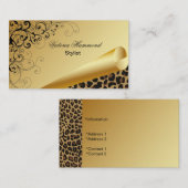 Stijlvol Visitekaartje met Gold en jaguar (Voorkant / Achterkant)