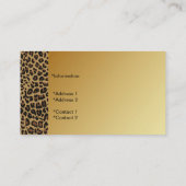 Stijlvol Visitekaartje met Gold en jaguar (Achterkant)