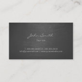 Stijlvol Visitekaartje met grijskraatstructuur (Achterkant)