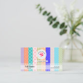 Stijlvol Visitekaartje met QR - Decoupage (Staand voorkant)