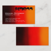 Stijlvol Visitekaartje met roodgelbruine fitness (Voorkant / Achterkant)