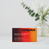 Stijlvol Visitekaartje met roodgelbruine fitness (Staand voorkant)