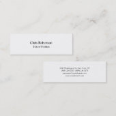 Stijlvol Visitekaartje met witte trendie (Voorkant / Achterkant)