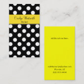 Stijlvol Visitekaartje met zwarte en witte pooldot (Voorkant / Achterkant)
