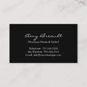 Stijlvol Visitekaartje Mode Designer (Achterkant)