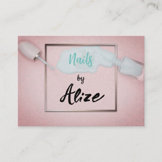 Stijlvol visitekaartje nageltechnicus, schoonheids (Voorkant)