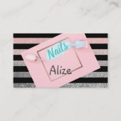 Stijlvol visitekaartje nageltechnicus, schoonheids (Voorkant)