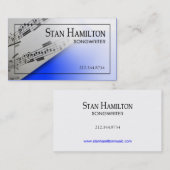 Stijlvol Visitekaartje - Songwriter "Sheet Music" (Voorkant / Achterkant)